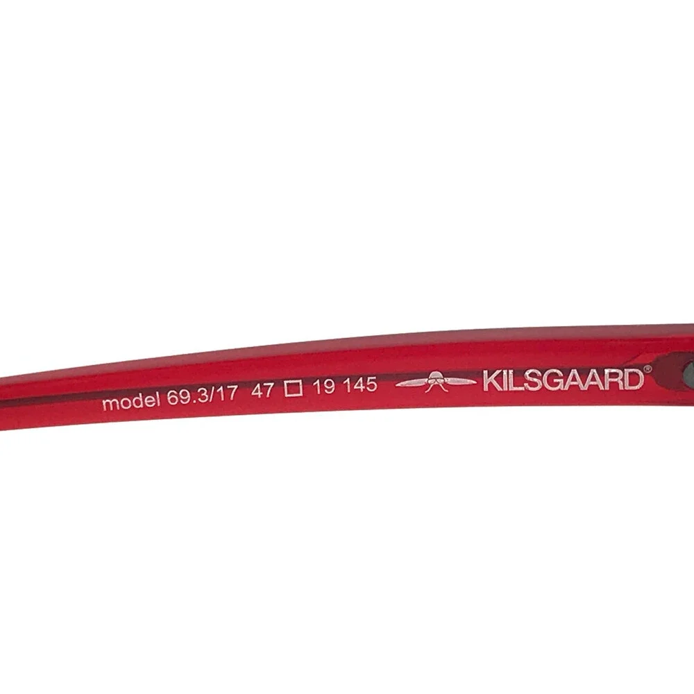 Kilsgaard Eyeglasses Frames BONNELYCKE 69.3/17 Red Cat Eye Full Rim 47-19-145